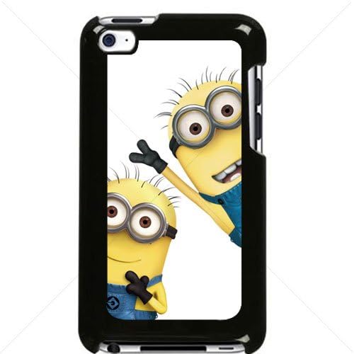 Despicable Me Minions Apple iPod Touch iTouch 4th Generation Hard Plastic Black or White cases (Black)