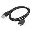 Black 2-In-1 USB Data Hotsync & Charging Cable for Sony Walkman 4GB 8GB Video, S736 S738, Walkman 8GB Video, S638, Walkman 4GB 8GB Video, E436 E438 MP3 Player