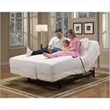 Bundle-64 Deluxe Adjustable Bed with Optional Mattress - Queen Accessories: With Massage/Hand Controls