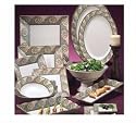 Melamine Plate, Square, Mosaic Pattern, 1 CASE - 12"