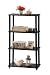 Furinno 4 Tier Storage rack Bookshelf Bookshelves Bookcase Cabinet Display - Espresso Finish, 99557E