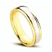 14k Gold Two-Tone Plain Men's Wedding Band 6mm.