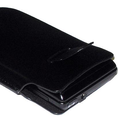 Droid By Motorola Holster Carrying Case Black Color with Polished Stainless Steel Beltclip