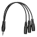 6-Inch 3-Way Headphone Y-Adapter, 1/8 Plug to 1/8 Jacks