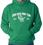 Men's (Unisex) Kelly Green Hoodie by Jerzees : Irish Beer Pong Team - Funny Irish St Patricks Day