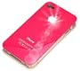 "Classique" iPhone 4 Coque de protection - Rose Fonc� & "Ice" protection �cran. La peau d'origine coque & cristal protecteur transparent �cran propre pour iPhone 4.