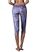Yoga Reflex Women's Yoga Capris Printed Fitness Yoga Capri Hidden Pocket(XS-2XL)