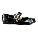 Cute Ballet Flat Shoes Mary Jane Style Gothic Shoes Bat Rivets