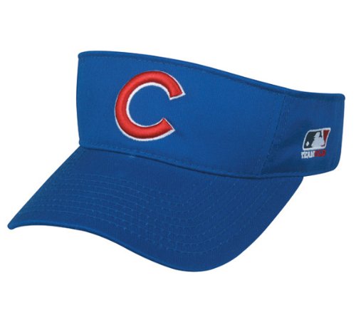 MLB ADULT Chicago CUBS Home Blue VISOR Adjustable Velcro TWILL New
