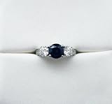 Platinum Diamond and Sapphire HAMILTON Ring