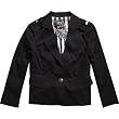 Fox Racing Devotion Girls Race Wear Jacket w/ Free B&F Heart Sticker Bundle - Black