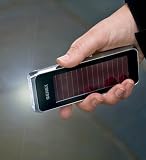Ultra Thin Water-Resistant Solar-Powered LED Flashlight with Backup Power Source