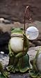 Solar Staff Frog Statuary