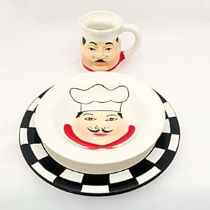 Amazon.com | Tuscany Fat Bistro White Chef 12-Piece Ceramic Dinnerware