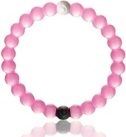 Jeansweet Silicone Bracelets Bangles Mud From Dead Sea Water From Mt Everest Friendship Bracelets (Pink, Large)