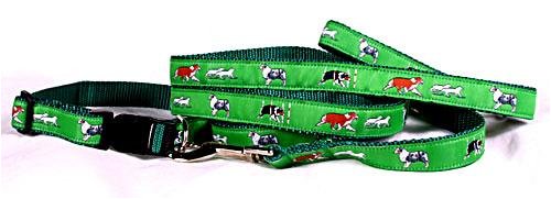 Designer Australian Shepherd Dog Leash - Green Australian Shepherd Leash - Six Feet Long - Made in USA
