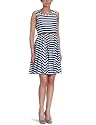 VILA CLOTHES Damen Kleid (knielang), gestreift 14008226 Fleur Printed Dress