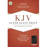 kjv super giant print reference bible black simulated leather king james version