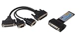 Syba Best Connectivity PCI-E Based ExpressCard I/O Adapter 2x Serial, 1x Parallel Ports, 34mm, Cable Version SD-EXP50021
