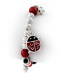 4114wSn26CL. SL160  Childrens Black and Red Acrylic Ladybug Charm Stretch Bracelet Reviews