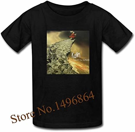 T Shirt Follow the Leader Korn Fans Custom Men's Cotton High QualityT-shirts Medium Black