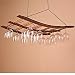 Vintage Oak Barrel Staves Hanging Stemware Rack