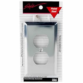 Plated Steel Duplex Wall Plate by American Tack