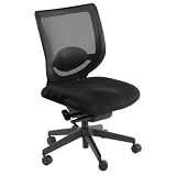 Acqua II Black Fabric Mesh Back Chair by Chairworks