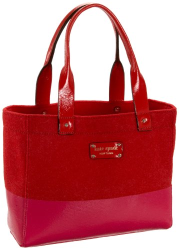 Kate Spade Frosted Felt Quinn Tote,Modern Red,one size