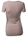 Doublju Womens Short Sleeve V-neck Basic Comfy Casual T-Shirts