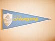 San Diego Chargers - NFL Football Throwbacks (Pennants)
