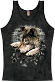 Wolf in Dye Paw Tank Top Sleeveless 100% Cotton Shirt
