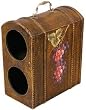 Wooden Hand Made & Hand Painted Wine Gift Box, Holds Two Bottles