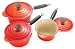 Le Creuset Cast Iron 3 Piece Saucepan Set, Volcanic
