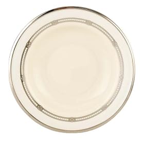 Lenox Engagement Platinum Banded Ivory China Pasta Bowl Rim Soup by Lenox