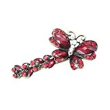 Czech Rhinestone Hair Barrette Flower