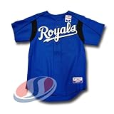 Kansas City Royals Authentic MLB Batting Practice Jersey by Majestic Athletic (Medium) Kansas City Royals Authentic MLB Batting Practice Jersey by Maje