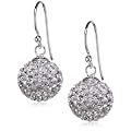 Vinani Damen-Ohrh�nger Zirkonia Kugel Sterling Silber 925 Ohrringe OZK