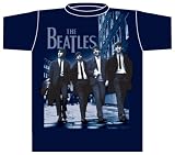 The Beatles "Strutting" Classic Fab Four Navy Blue Adult T-shirt