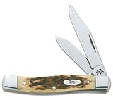 W.R. Case Sons Cutlery Small Texas Jack Amber Clip Pen Blades 9.21cm Closed