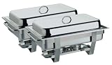 Brand new stainless steel twin pack chafing dishes 8.5 litre.