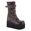 Demonia Boots Women's CLASH-435, 1 1/2" Velcro Straps Calf Boot