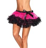 Iridescent Petticoat (Black/Hot Pink) Adult Accessory Size Standard