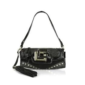 Guess Dream - Vintage and Patent Eco-Leather Shoulder Bag Black