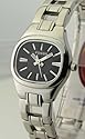 WOMENS FOSSIL F2 STAINLESS BLACK WATCH FREE TIN ES1183