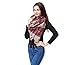 Moxeay Womens Blanket Oversized Tartan Scarf Wrap Shawl Cozy Checked Pashmina (M820)