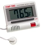 CDN DTCI-W Digital Thermometer & Clock, White