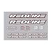 REDLINE Complete BMX Frame Decal Set White.