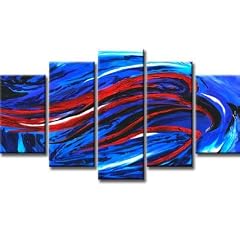 Habicht Bild auf Leinwand. Abstraktion. Tier. 5 Bilder! / Art Deco / Bilder / Wandbilder / Kunstdruck / Leinwandbild / Pictures on Canvas / Fertig gerahmt / Bilder auf Leinwand mit Keilrahmen !