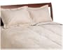 Aeolus Down Faux Suede King 3-Piece Down Comforter Set, Khaki